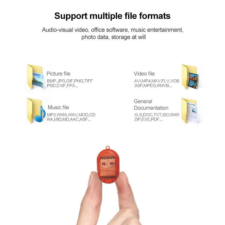 30 PCS Firefly Shape USB 2.0 TF Card Reader, Random Color Delivery(Baby Blue)