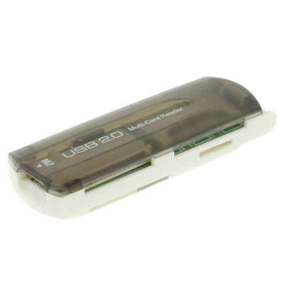 USB 2.0 Multi Card Reader, Support SD/MMC, MS, TF, M2 Card(Grey)