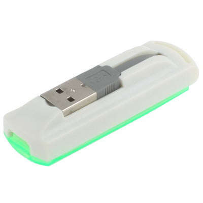USB 2.0 Multi Card Reader, Support SD/MMC, MS, TF, M2 Card (Light Green)