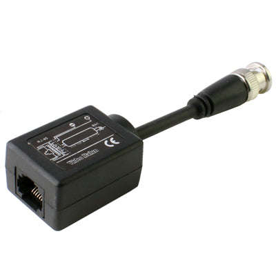 2 PCS Passive Video Balun CCTV Network UTP BNC(Black)