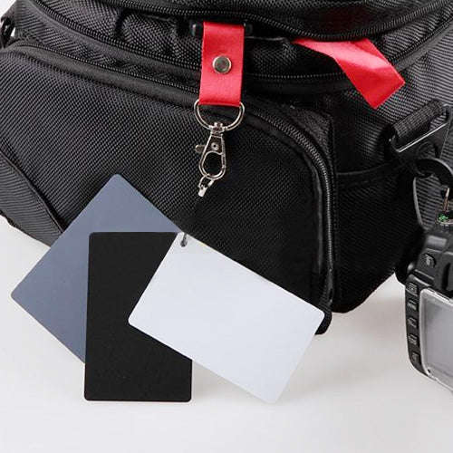 3 in 1 Black White Gray Balance Card / Digital Gray Card with Strap, Works with Any Digital Camer...