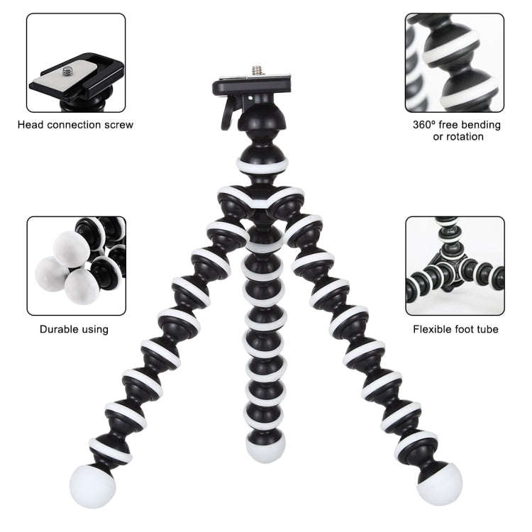 Flexible Grip Digital Camera Tripod Mount, Load: 2kgs(Black)