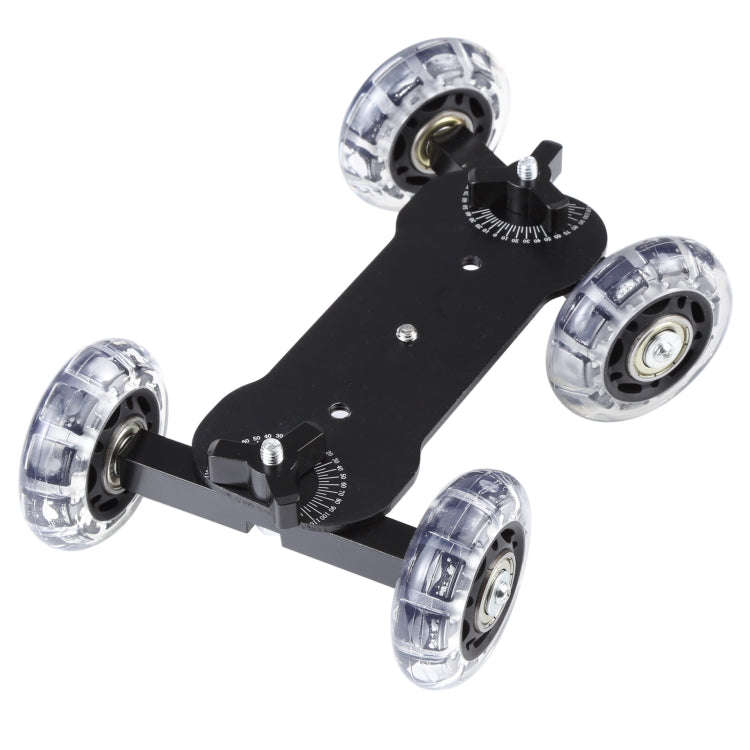 Floor Table Video Slider Track Dolly Car for DSLR Camera(Black)
