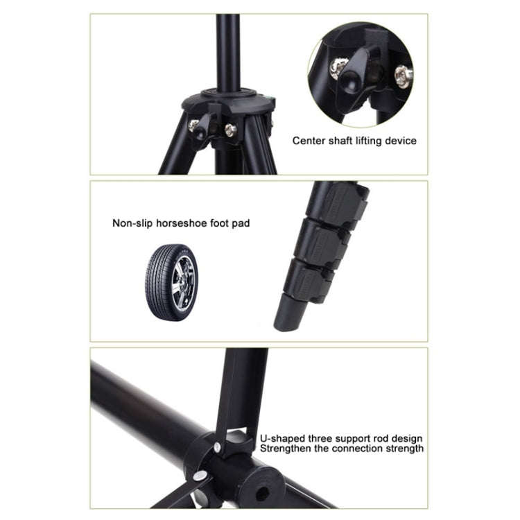 YUNTENG VCT-681 138cm SLR / Micro-SLR / Digital Cameras Tripod Stand, 4-Section Folding Aluminum ...