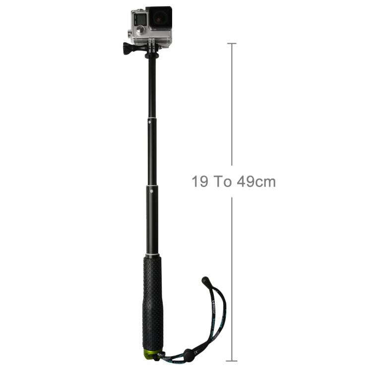 Handheld 49cm Extendable Pole Monopod with Screw for GoPro, Insta360, DJI and Other Action Camera...