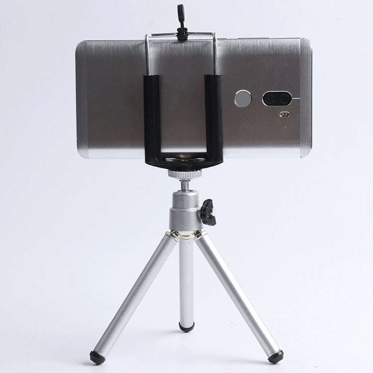 Portable 360 Degree Rotating Mobile Phone Shooting Tripod(Silver)