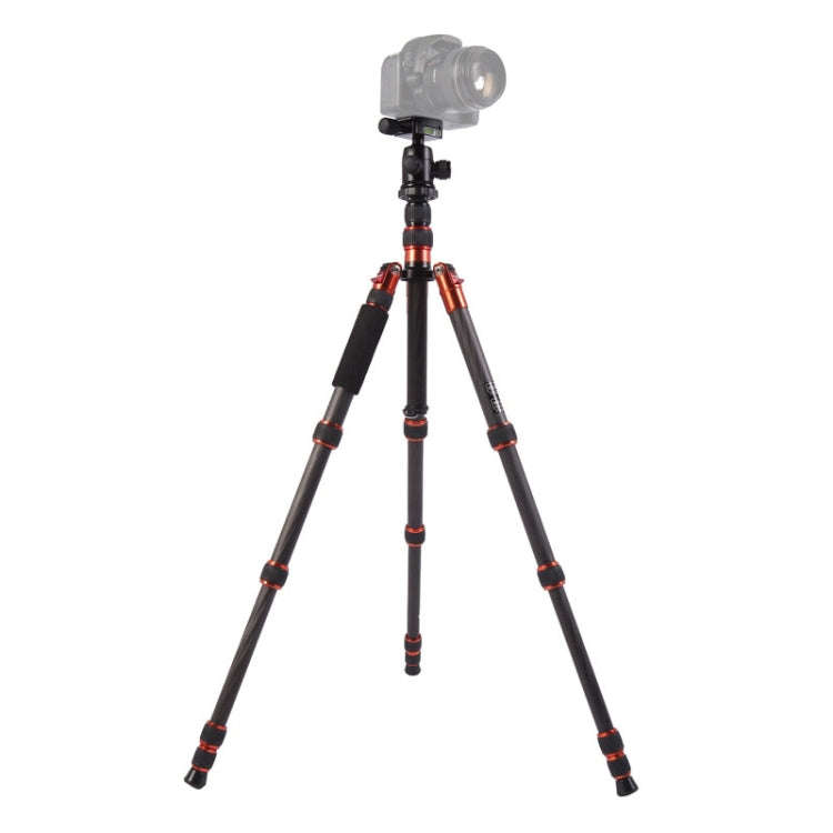 Triopo GT-2505x8.C Adjustable Portable Carbon Fiber Tripod with B-1 Aluminum Ball Head for Canon ...