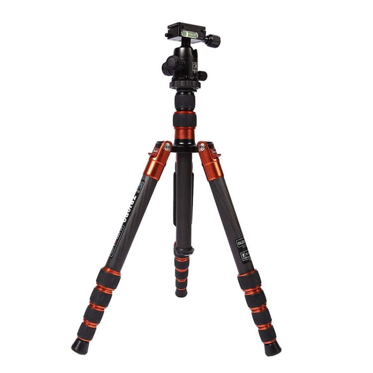 Triopo GT-2505x8.C Adjustable Portable Carbon Fiber Tripod with B-1 Aluminum Ball Head for Canon ...