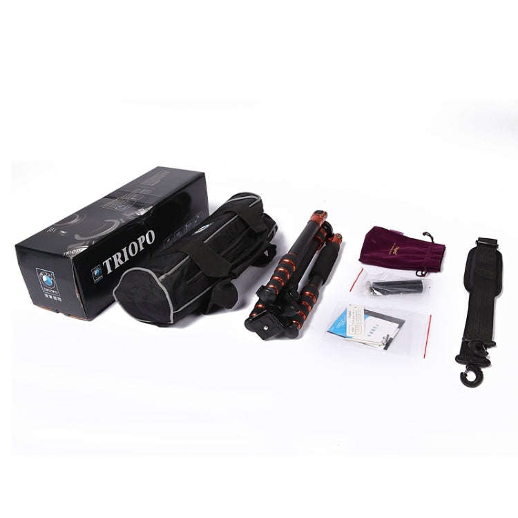 Triopo GT-2505x8.C Adjustable Portable Carbon Fiber Tripod with B-1 Aluminum Ball Head for Canon ...