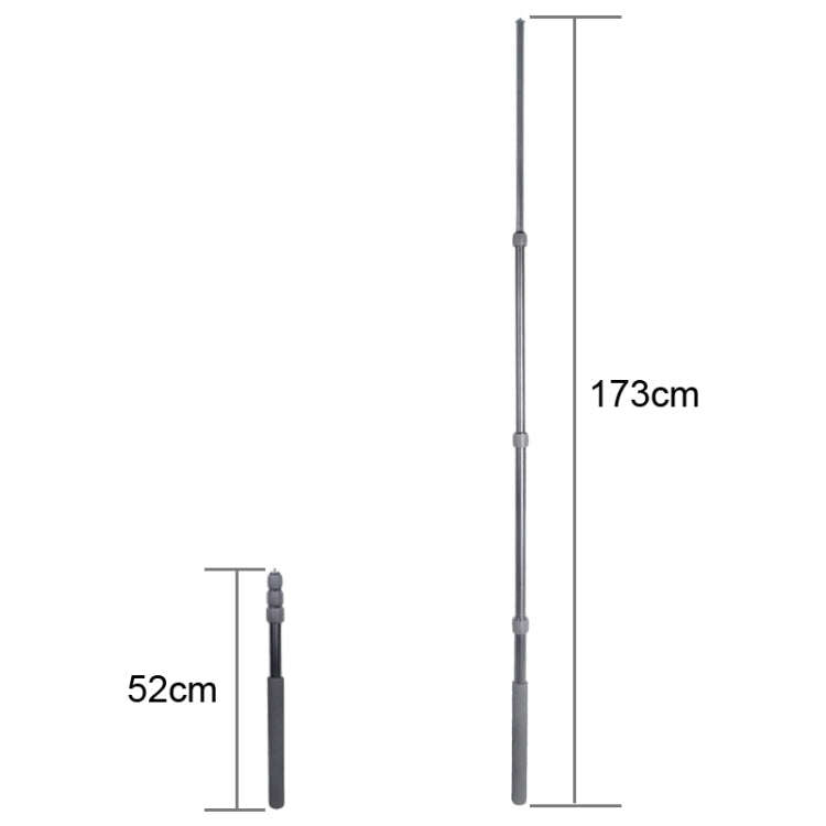Aluminum Alloy Handheld Boom Pole Holder for SLR Camera / LED Light Microphone, Max Length: 173cm...