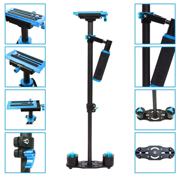 YELANGU 38.5-61cm Carbon Fiber Handheld Stabilizer for DSLR & DV Digital Video & Cameras, Capacit...