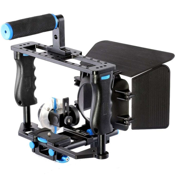 YELANGU YLG1103A-B Large Handle Video Camera Cage Stabilizer + Matte Box Kit for DSLR Camera / Vi...