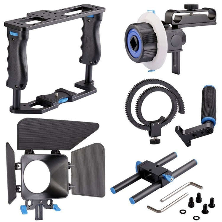 YELANGU YLG1103A-B Large Handle Video Camera Cage Stabilizer + Matte Box Kit for DSLR Camera / Vi...