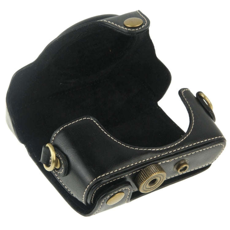 Retro Style PU Leather Camera Case Bag with Strap for Sony RX100 M3 / M4 / M5(Black)