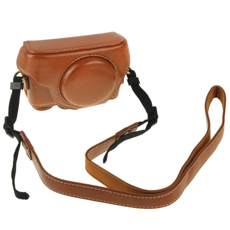 Retro Style PU Leather Camera Case Bag with Strap for Sony RX100 M3 / M4 / M5(Brown)