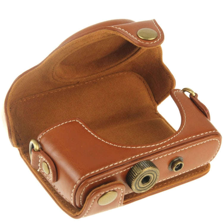 Retro Style PU Leather Camera Case Bag with Strap for Sony RX100 M3 / M4 / M5(Brown)