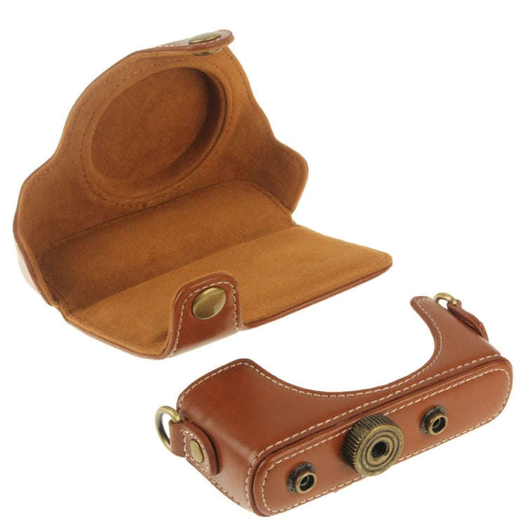 Retro Style PU Leather Camera Case Bag with Strap for Sony RX100 M3 / M4 / M5(Brown)