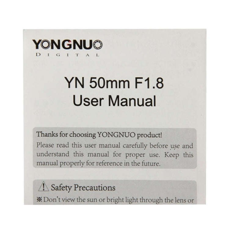 YONGNUO 50mm F1.8 Standard Prime Lens for Canon Camera