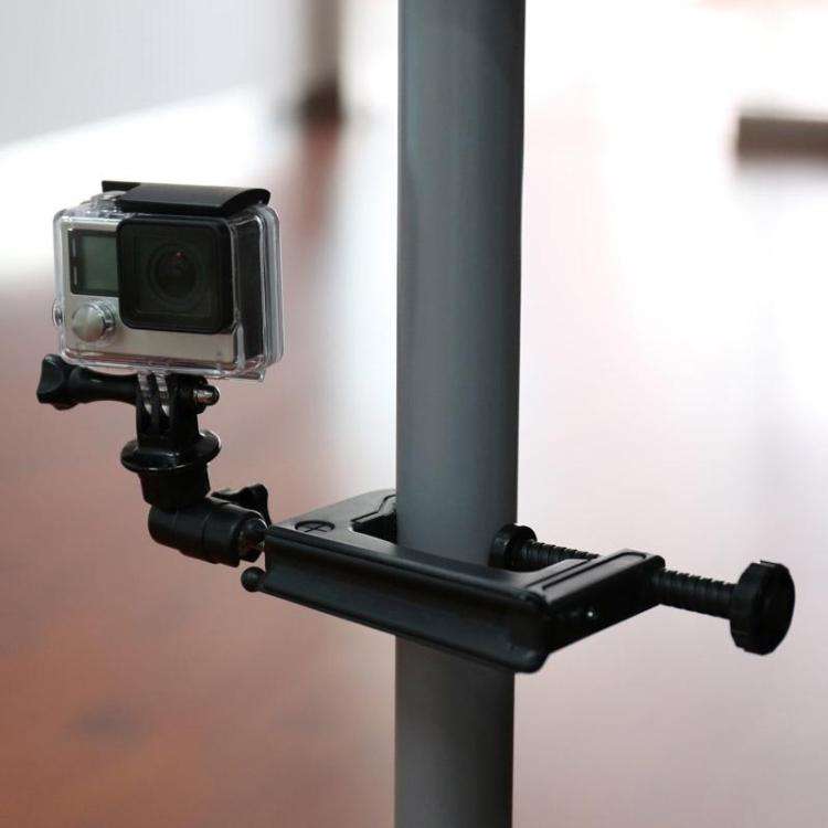 Desktop Fixed Clamp Holder Mount with Tripod Adapter for GoPro, Insta360, DJI and Other Action Ca...