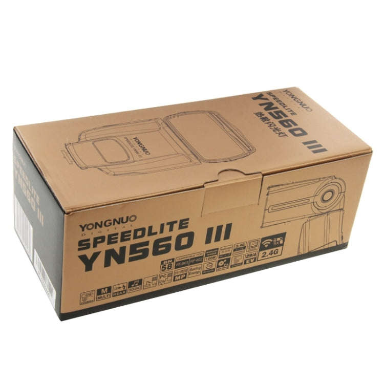 YN-560 III Ultra-long-range Wireless Flash Speedlite with Metal Hot Shoe for Canon / Nikon / Pent...