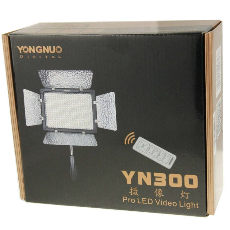YONGNUO 300 LEDs Pro LED Studio Video Light for Canon / Nikon / Sony Camcorder DSLR (YN300)(Black)