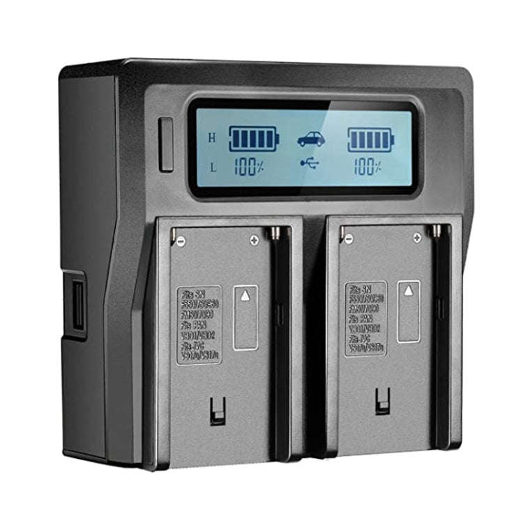 Dual Channel LCD Display Digital Battery Charger with USB Port for Sony BP-U30 / U60 / U90 Batter...
