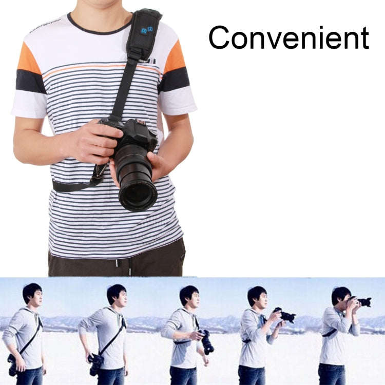 Quick Release Anti-Slip Soft Pad Nylon Single Shoulder Camera Strap with Metal Hook for SLR / DSL...