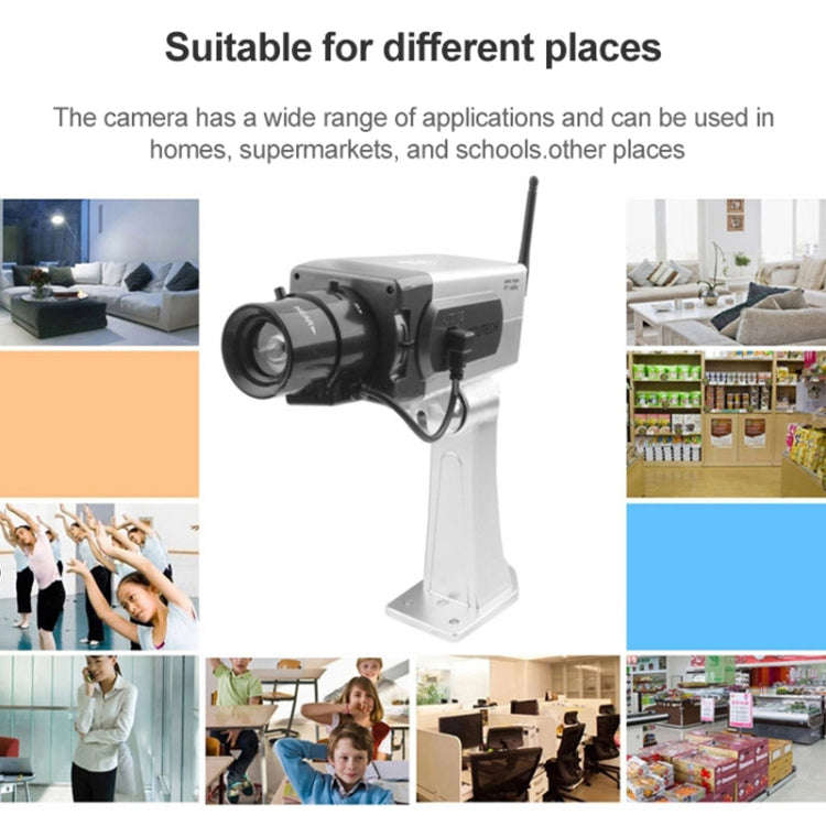 Fake Dummy Wireless Surveillance IR LED Security Camera with 45 Rotation(Silver)