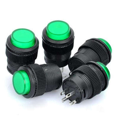 R16-503 16mm 4pin Self-Locking Push Button Switch with Indicator (5 Pcs in One Package, the Price...