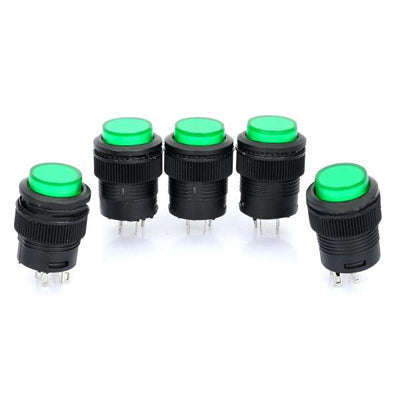R16-503 16mm 4pin Self-Locking Push Button Switch with Indicator (5 Pcs in One Package, the Price...