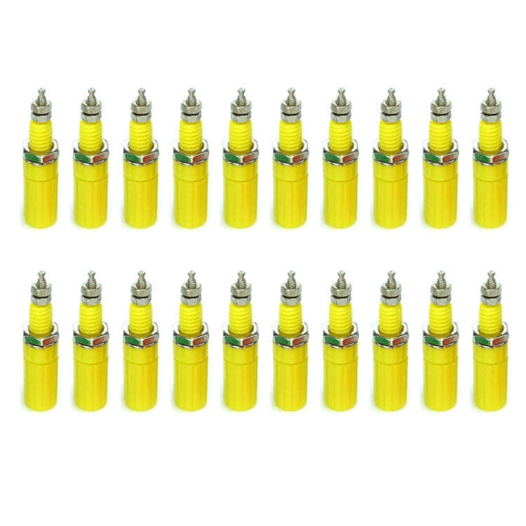 20 in 14mm DIY Binding Post Terminals, M3x45(Yellow)