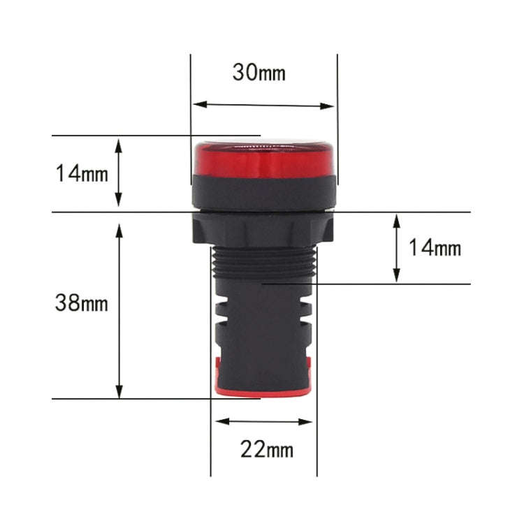 24V AD16-22D / S 22mm LED Signal Indicator Light Lamp (Red)