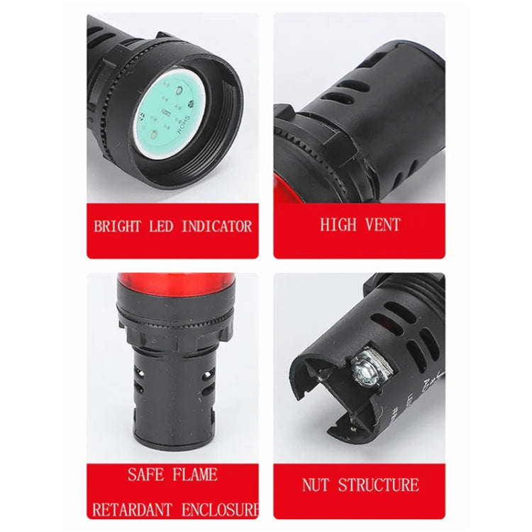 24V AD16-22D / S 22mm LED Signal Indicator Light Lamp (Red)