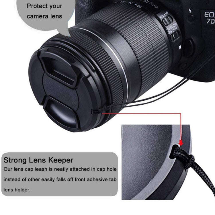 72mm Center Pinch Camera Lens Cap(Black)