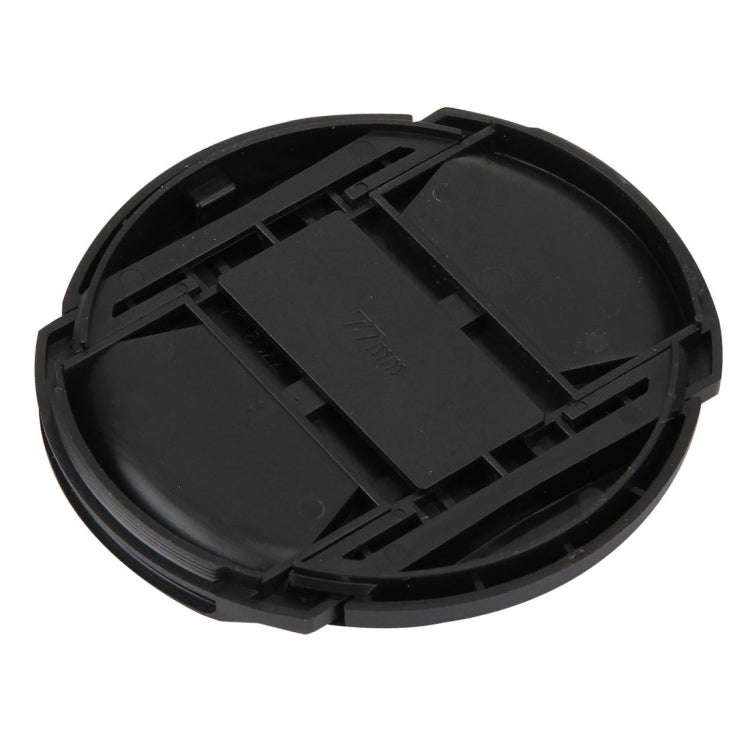 77mm Center Pinch Camera Lens Cap(Black)