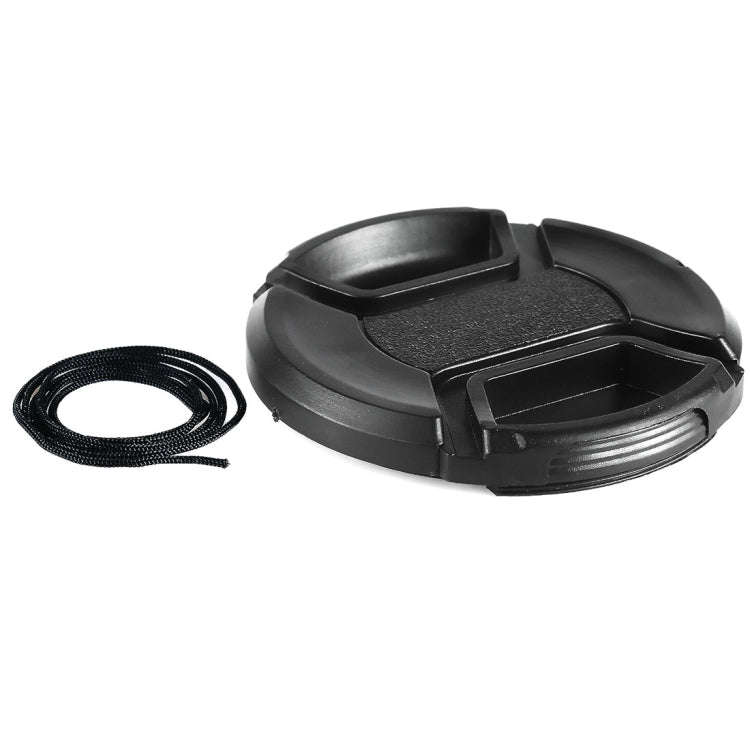 77mm Center Pinch Camera Lens Cap(Black)