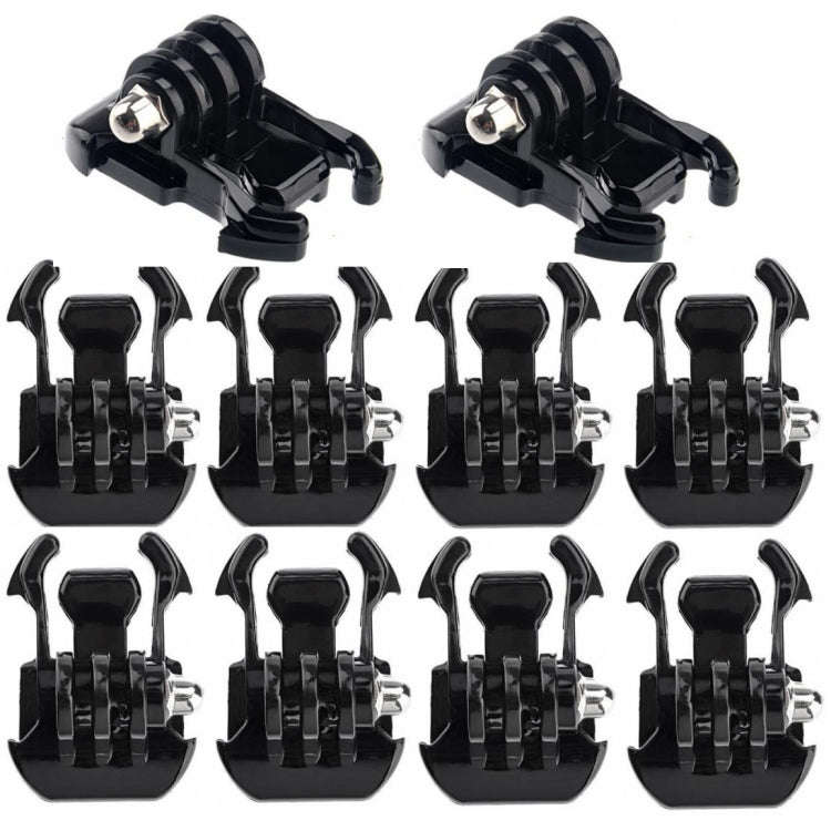 10 PCS ST-06 Basic Strap Mount Surface Buckle for GoPro, Insta360, DJI and Other Action Cameras(B...