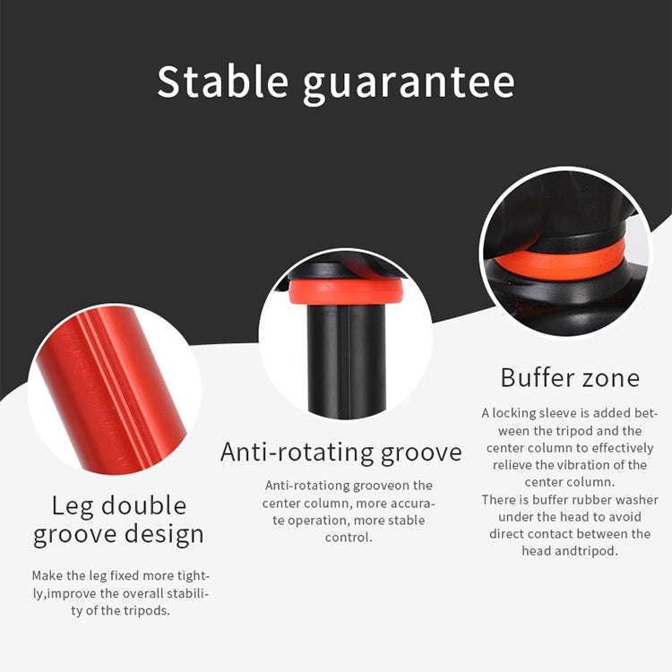 Fotopro S3 4-Section Folding Aluminum Legs Tripod PTZ Stand for SLR / Micro-SLR / Digital Cameras...