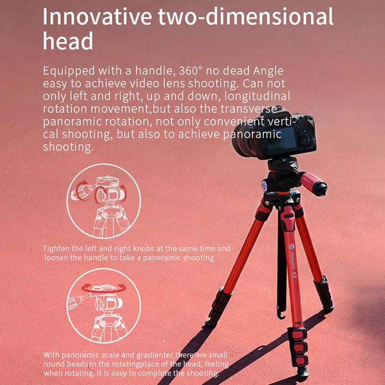 Fotopro S3 4-Section Folding Aluminum Legs Tripod PTZ Stand for SLR / Micro-SLR / Digital Cameras...