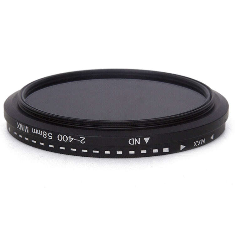 58mm ND Fader Neutral Density Adjustable Variable Filter ND 2 to ND 400 Filter(Black)