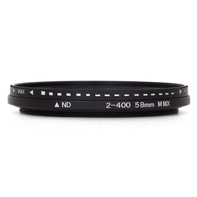 58mm ND Fader Neutral Density Adjustable Variable Filter ND 2 to ND 400 Filter(Black)