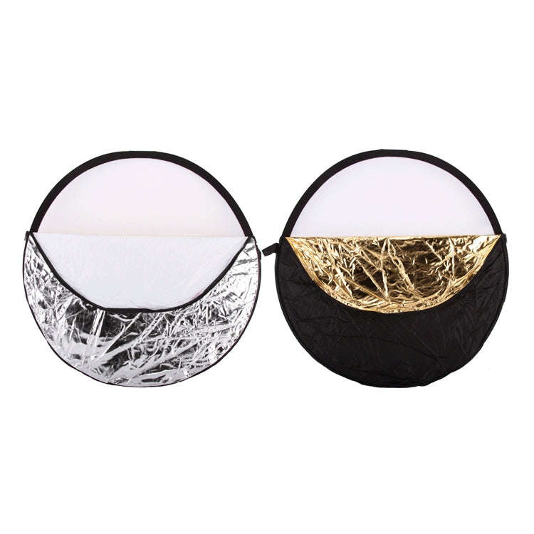 5 in 1 (Silver / Translucent / Gold / White / Black) Folding Reflector Board (80cm)