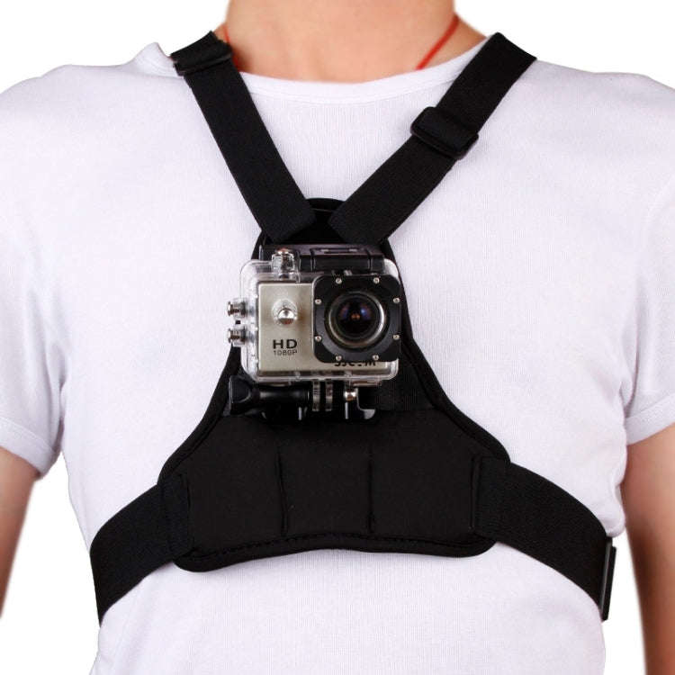 GP26-D Special Sports Shoulders DV Chest Belt for GoPro, Insta360, DJI and Other Action Cameras(B...