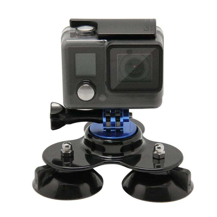 Triangle Direction Suction Cup Mount with Tripod Mount + Handle Screw for GoPro, Insta360, DJI an...