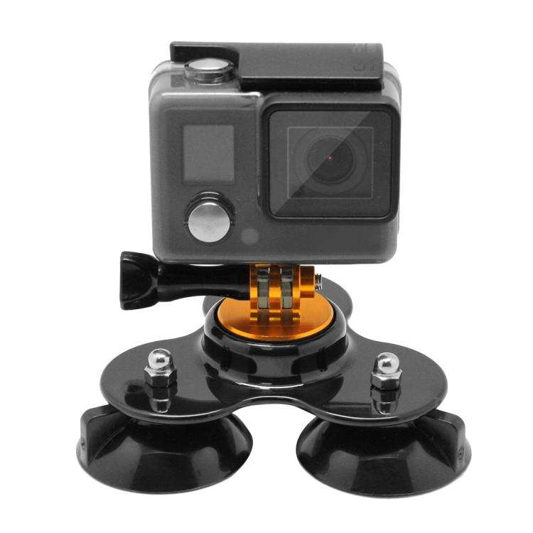 Triangle Direction Suction Cup Mount with Tripod Mount + Handle Screw for GoPro, Insta360, DJI an...