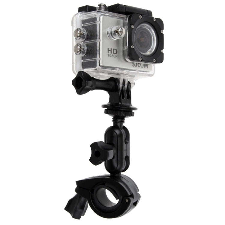 360 Degrees Rotation Bicycle Motorcycle Holder Handlebar Mount with Screw & Tripod Adapter for PU...
