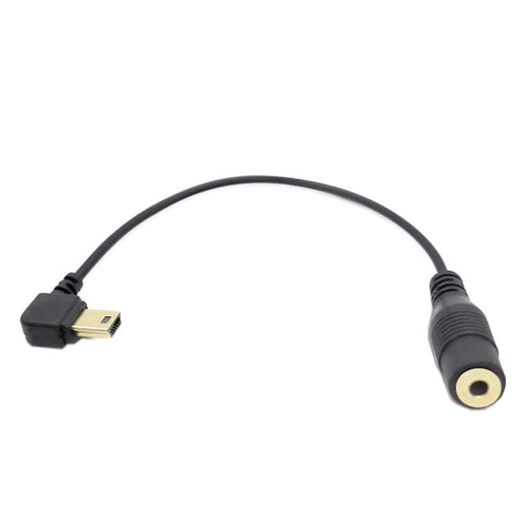 Elbow 10 Pin Mini USB to 3.5mm Mic Adapter Cable for GoPro HERO4 /3+ /3, Length: 16.5cm