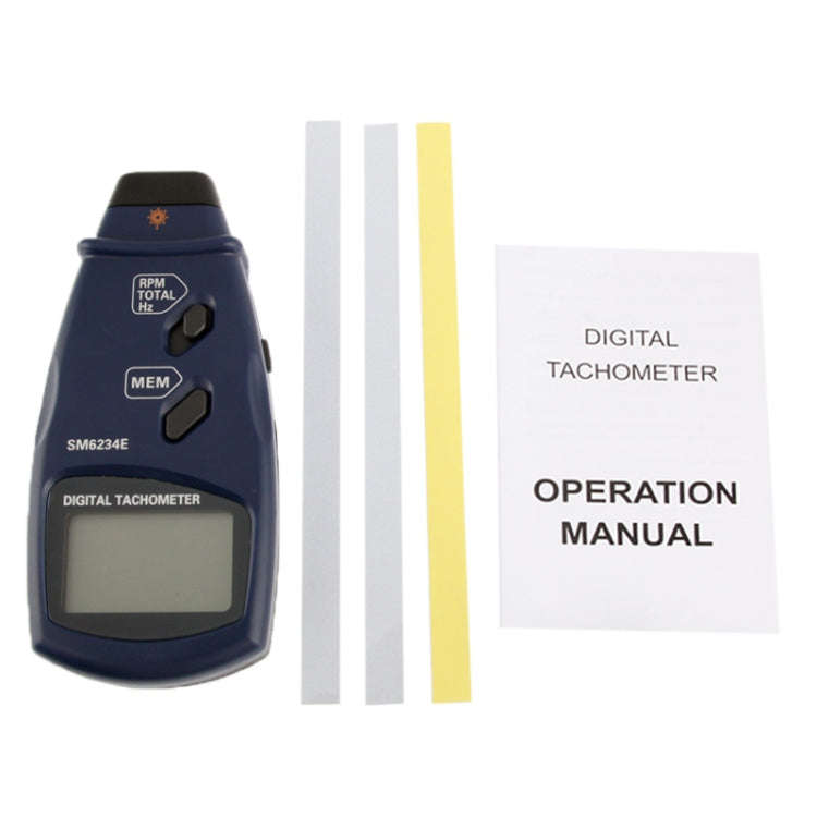 Digital Laser Photo Tachometer Non Contact RPM Tach (SM6234E)