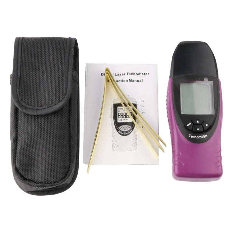 ST8030 Mini Digital Photo Laser Digital Tachometer Non Contact High Accuracy MPU LCD Display(Purple)