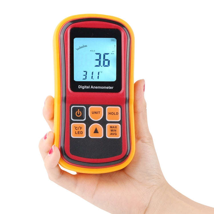 Digital Anemometer (Measurement items: Air Velocity, Air Temperature)(Red)